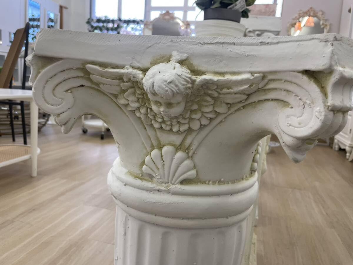 天使の花台 コラム コロン 置物 エンジェル オブジェ アンティーク ガーデン 天使の花台 コラム コロン 置物 エンジェル オブジェ アンティーク