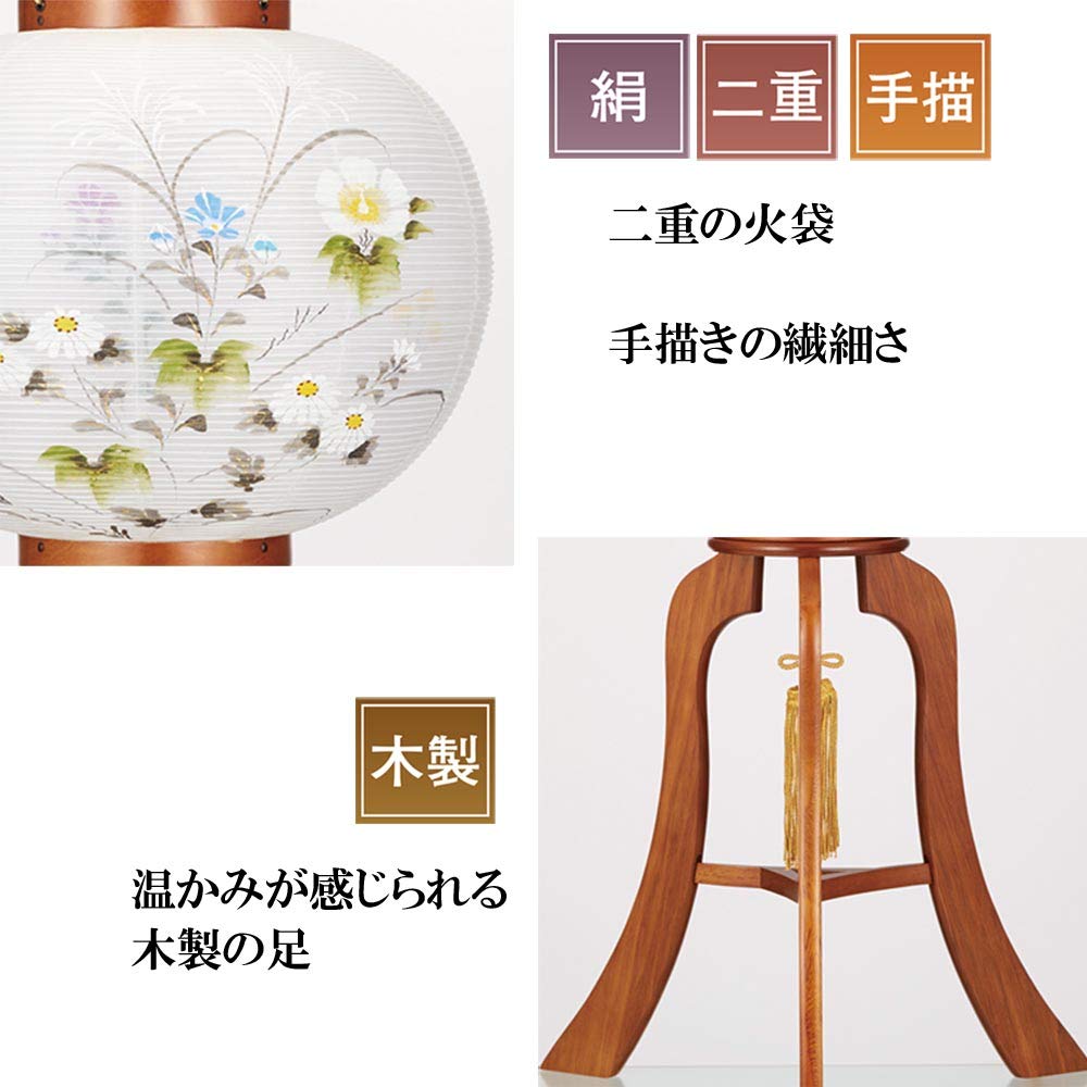 Amazon｜お仏壇のはせがわ 盆提灯 行灯 11号 夏模様 8433HS541