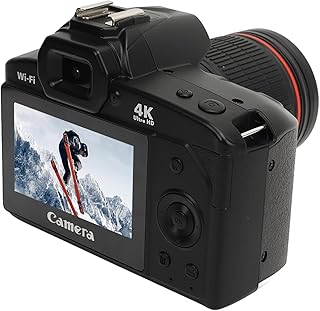 Câmera digital, 4K 64MP HD Visão Noturna WiFi Câmera Digital com Câmeras Duplas Frontais e Traseiras, Lente Macro de 62 mm, Tela Colorida IPS de 3 polegadas, Zoom Digital 16X, Grande Angular de 120 Graus