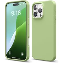 Apple iPhone 16 Pro Max Uyumlu  zel  peksi Dokunu  Hissi Veren  i Yumu ak Kadife Lansman Silikon K l f Kapak Ye il