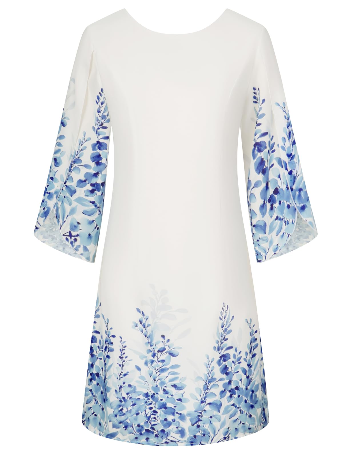 GRACE KARIN Vestido Elegante Mujer Vestido Gasa Manga Corto Casual Gasa Top Cuello Redondo