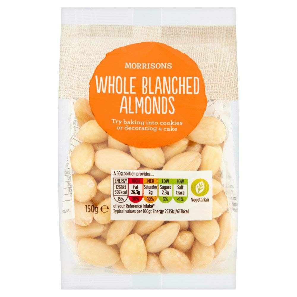 Morrisons Whole Blanched Almonds 150g