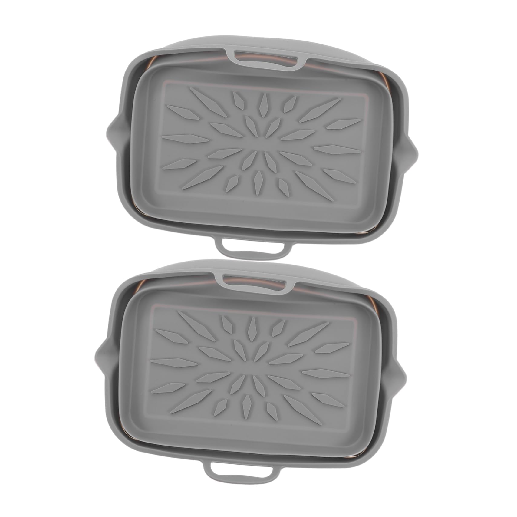 2pcs Air Fryer Baking Sheets: Silicone Non-stick Foldable Oven Mats - Replaceable Baking Liners For Small Kitchens And Travel