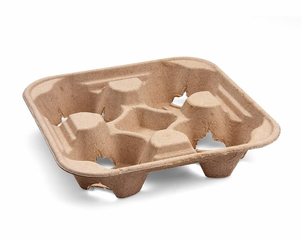 100 Getränkehalter Tragetablett Becherhalter 4 Becher Coffee to Go 22x22cm