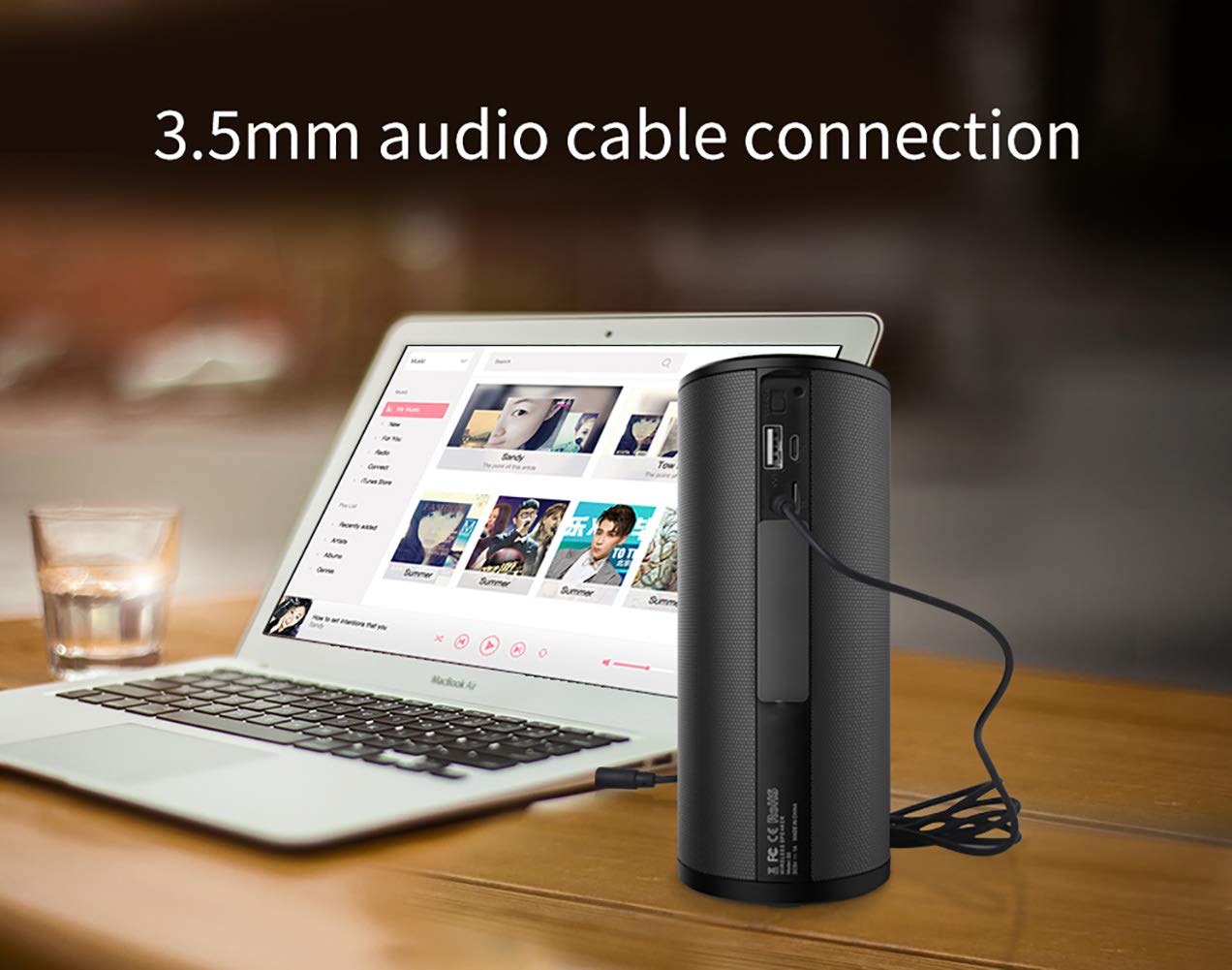 Altavoz Bluetooth Inalámbrico Portátil con Cubierta De Silicona, Admite Reproducción De Música con Tarjeta TF Y Salida De Alimentación USB De 5V,Rojo