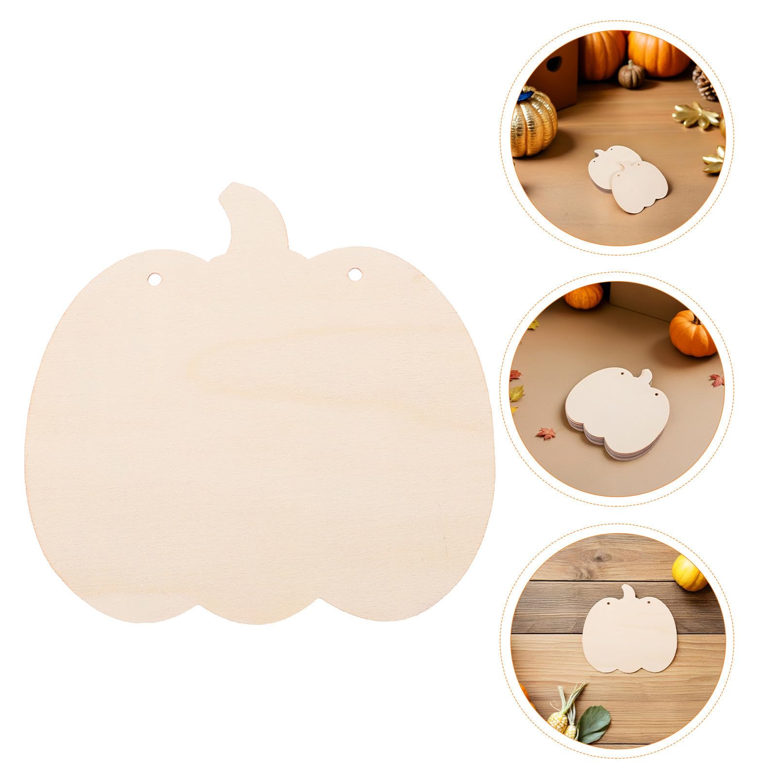Healvian 60 Pezzi Decorazioni in Legno a Forma di Zucca Non Finite per Fai da Te, Design Leggero e Versatile, per Decorazioni Autunnali e Festa di Halloween
