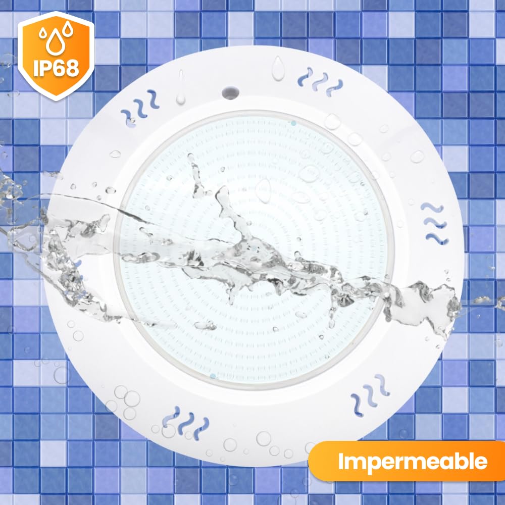 Foco Piscina 35W 6000K LED Superficie tono luz Blanco Frío