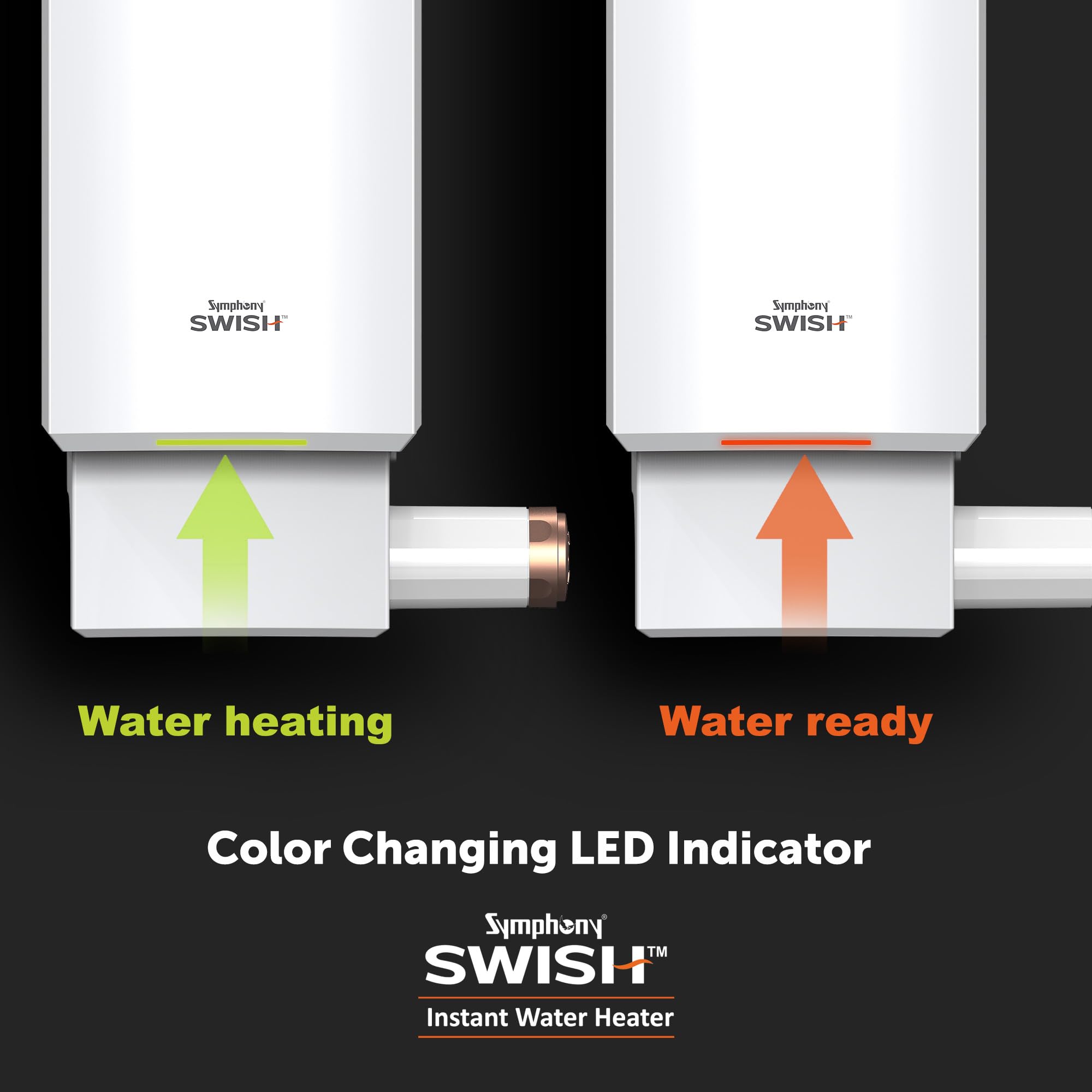 Symphony Swish 5.9L Instant Water Heater | 3KW Heating |With 9 Layer PUROPOD Water Filter | Hair Fall Control Geyser | High Rise Compatible| Copper Heating Element| | Free Installation 4