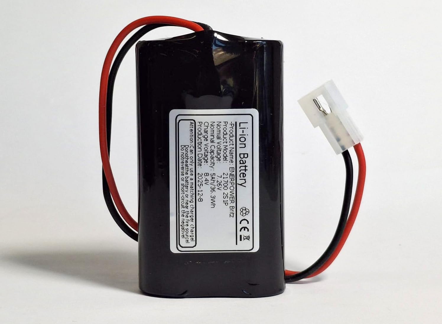 ENERpower Britz - Batería de ion de litio para linternas Lupine, MyTinySun, Sigma, 7,4 V, 5000 mAh, 2S1P