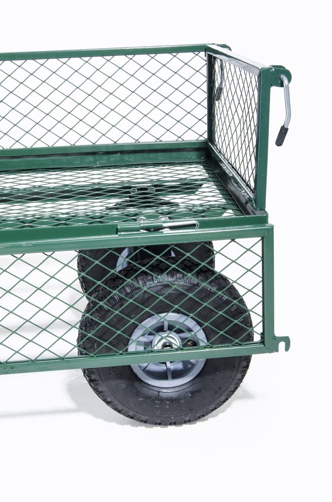 VERDELOOK | Utility, Carrello in Acciaio, Portata 150 kg, 90x50x52.5 cm, Verde, Carrello Portatutto, Multiuso