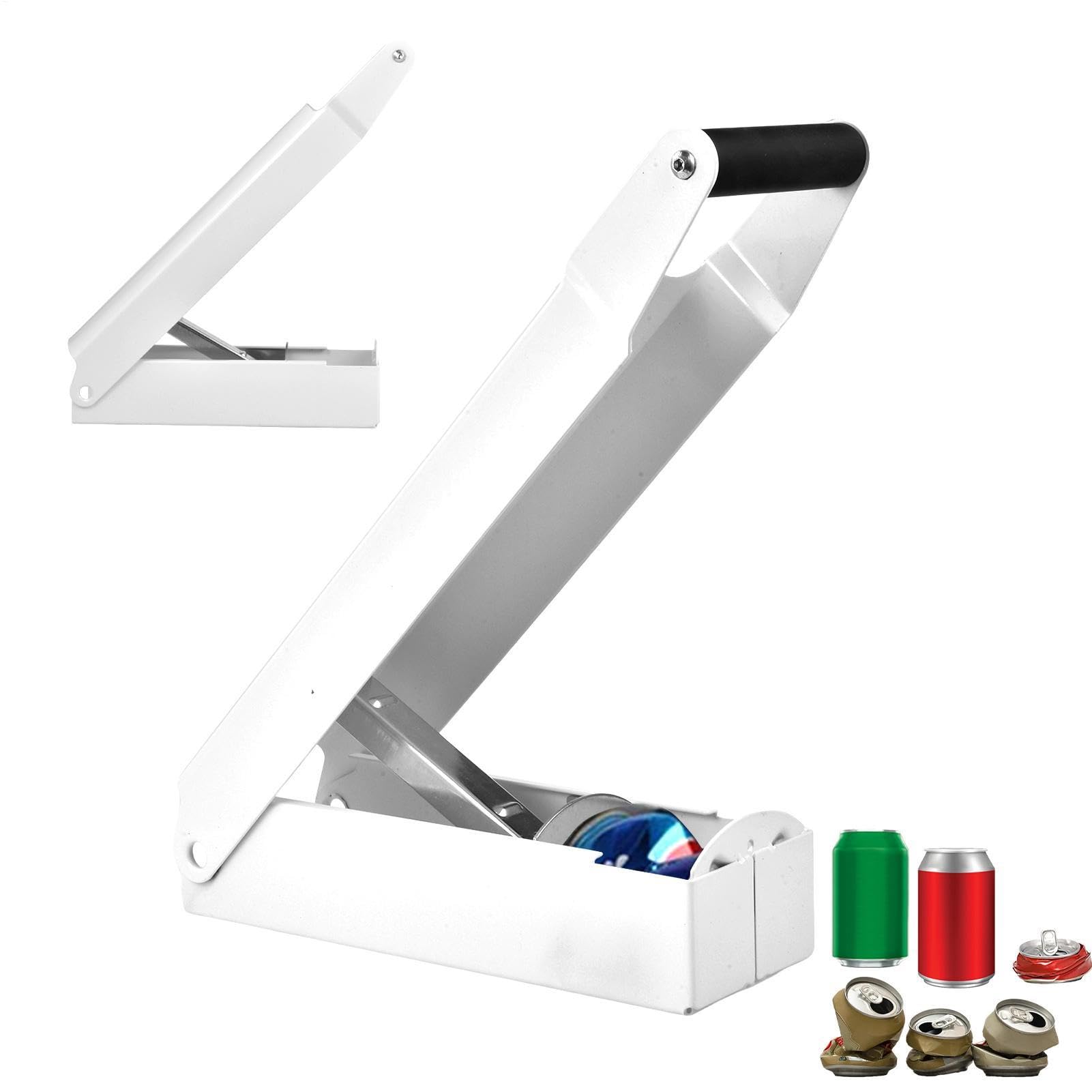 Aplasta Latas – Hierro EVA 42.3x10.5x5.4cm | Prensa Manual Robusta | Útil Reciclaje Portátil para Soda Cerveza 12oz 16oz Operación Una Mano Ahorro Espacio Hogar Cocina Garaje Herramienta Equipo
