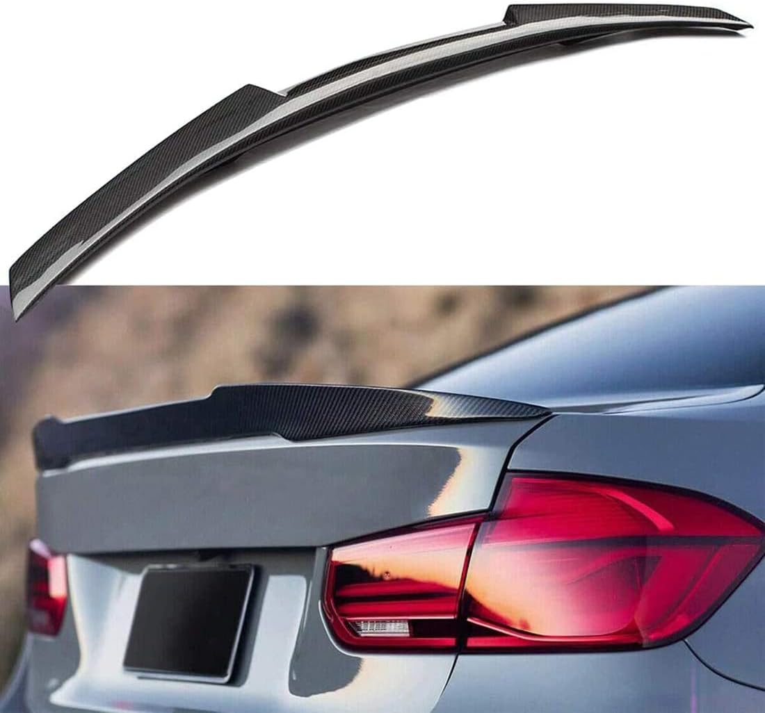Rear Trunk Spoiler Wing M4 Type Fits for BMW F30 3 Series Sedan & M3 Sedan 2012-2019 Carbon Fiber Style