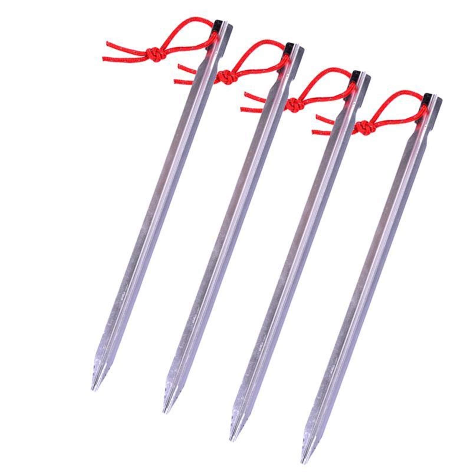 Gwoździe do namiotu 4 szt. Na zewnątrz 23 cm Ultralekkie gwoździe ze stopu aluminium Szpilki do namiotu kempingowego Gwoździe do palików namiotu Na zewnątrz Camping Piknik Stały namiot (srebrny)