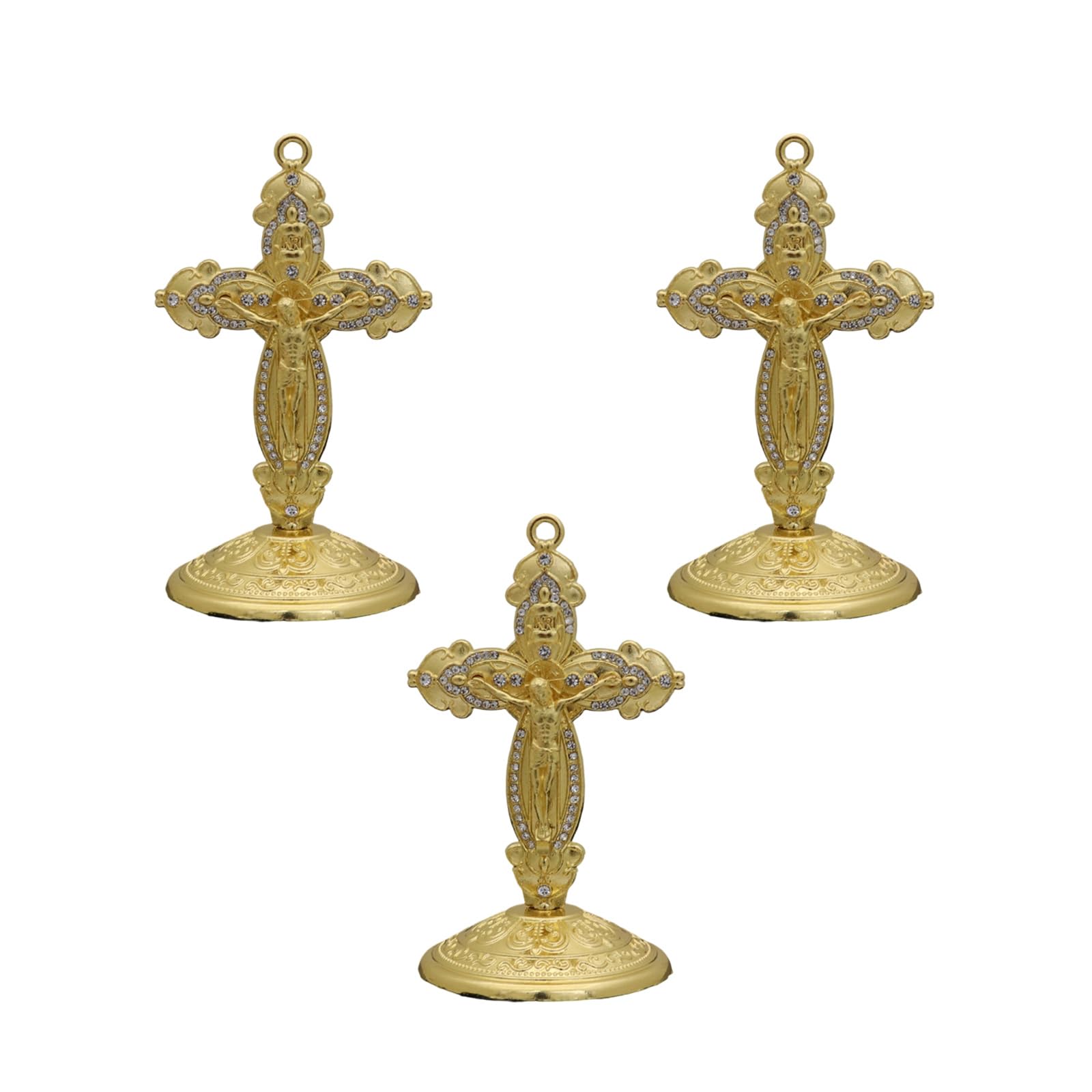YWLUUOO Artistic Metal Enameled Crucifix Home Decoration Car Interior Accent Religious Art Home Decoration Crucifix