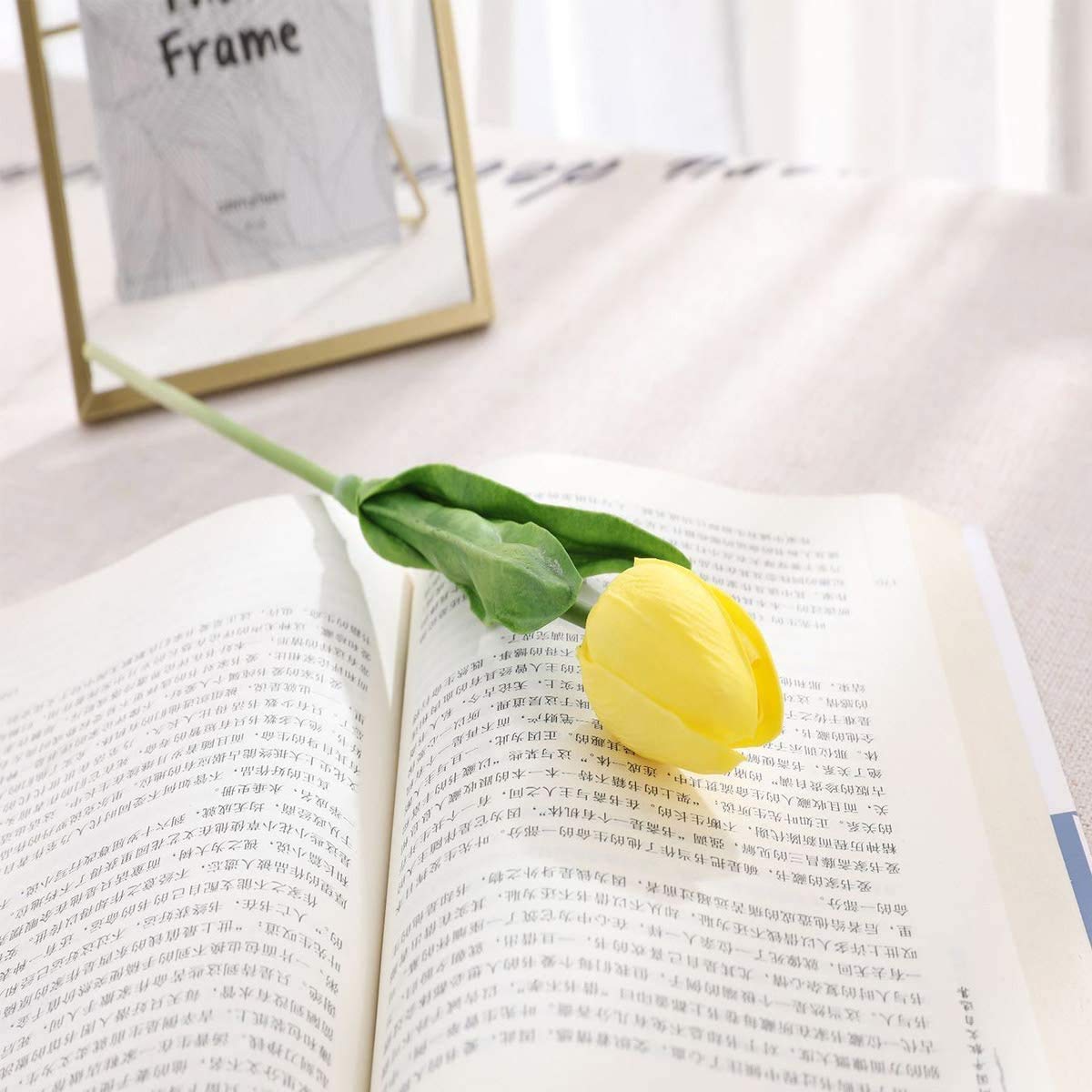 Bouquet Tulipes LED Blurati - Fleurs Artificielles Pré-éclairées Jaunes
