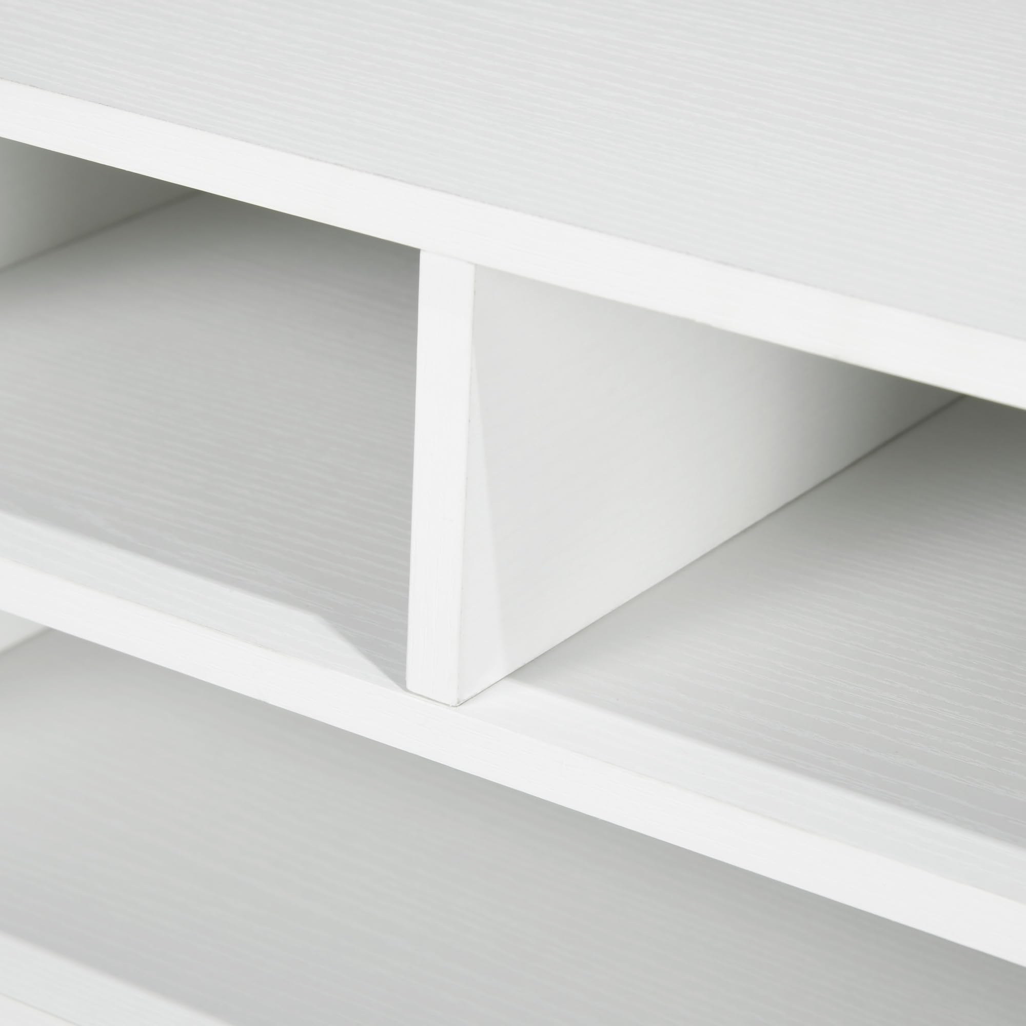 HOMCOM Mobile Porta Stampante con 3 Scomparti Aperti, Mobile Stampante per Documenti da Ufficio e Studio Compatto a 2 Livelli, 47x40x22.5 cm, Bianco