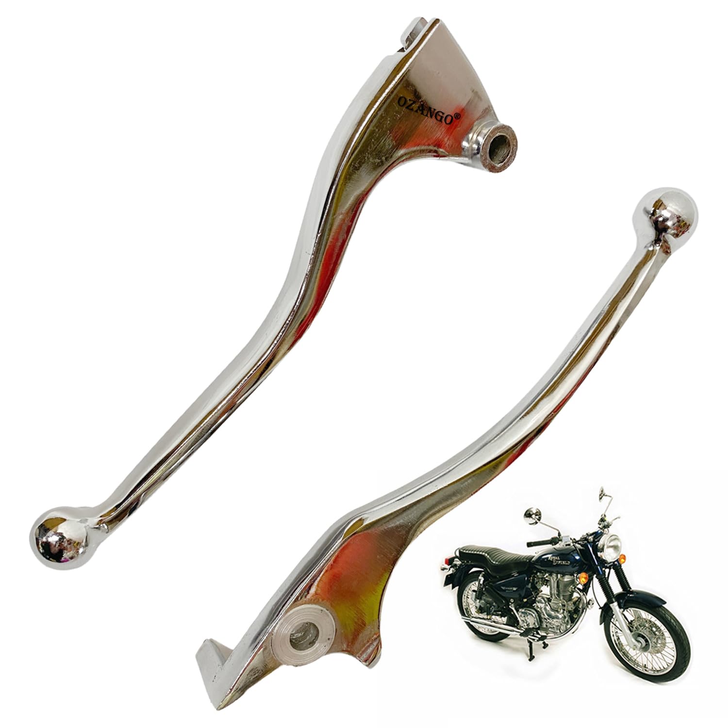 Bike Heavy Duty Brake and Clutch Lever Only Bs3| BS4 & BS6 Models Set of (1 Pair) Chrome Suitable for RE Electra Delux-picture-21