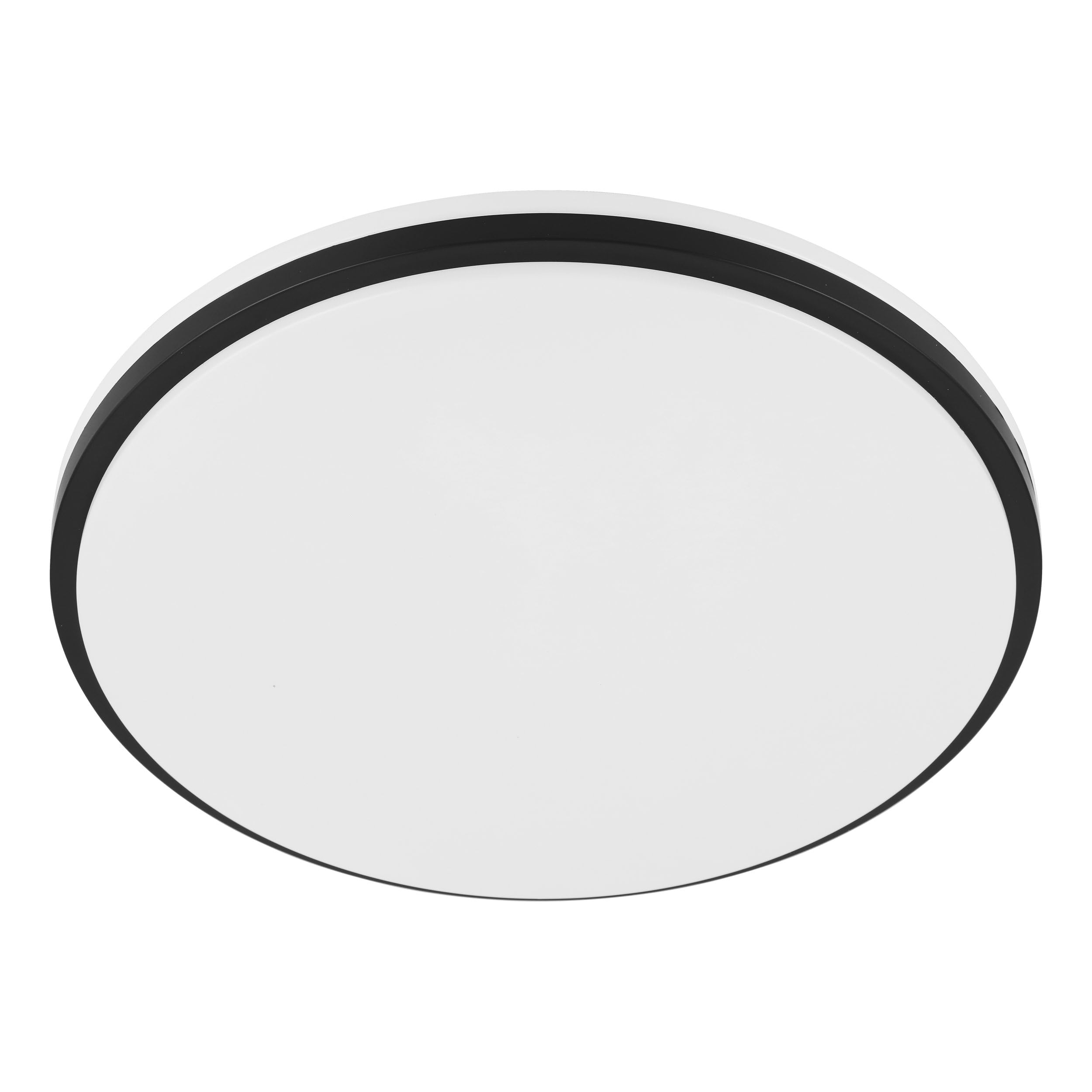 Eglo Outdoor LED Ceiling lamp Margidore, Warm to Cool White, Balcony Ceiling Light, Terrace Lighting, Plastic and Metal in Black and White, IP54, Ø 34 cm