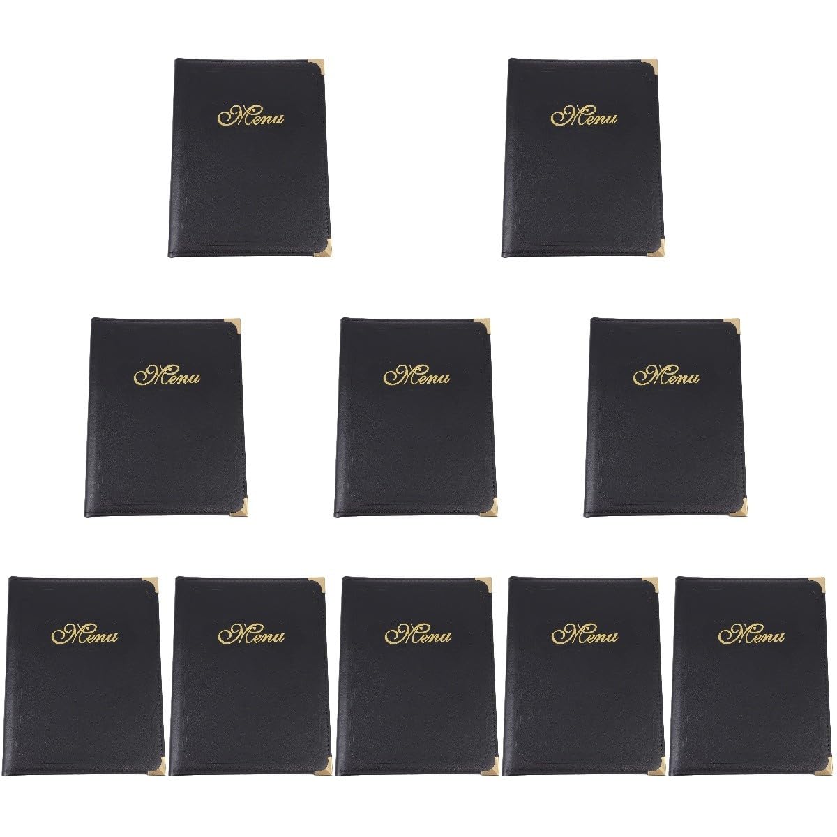 Healeved 10 Piezas Libro De Menú A4 Carpetas De Carpetas Menú Del Restaurante Titulares De Menú Funda De Cuero Letreros Personalizados Carpas De Mesa Tienda Alimento Soporte Pu Simple