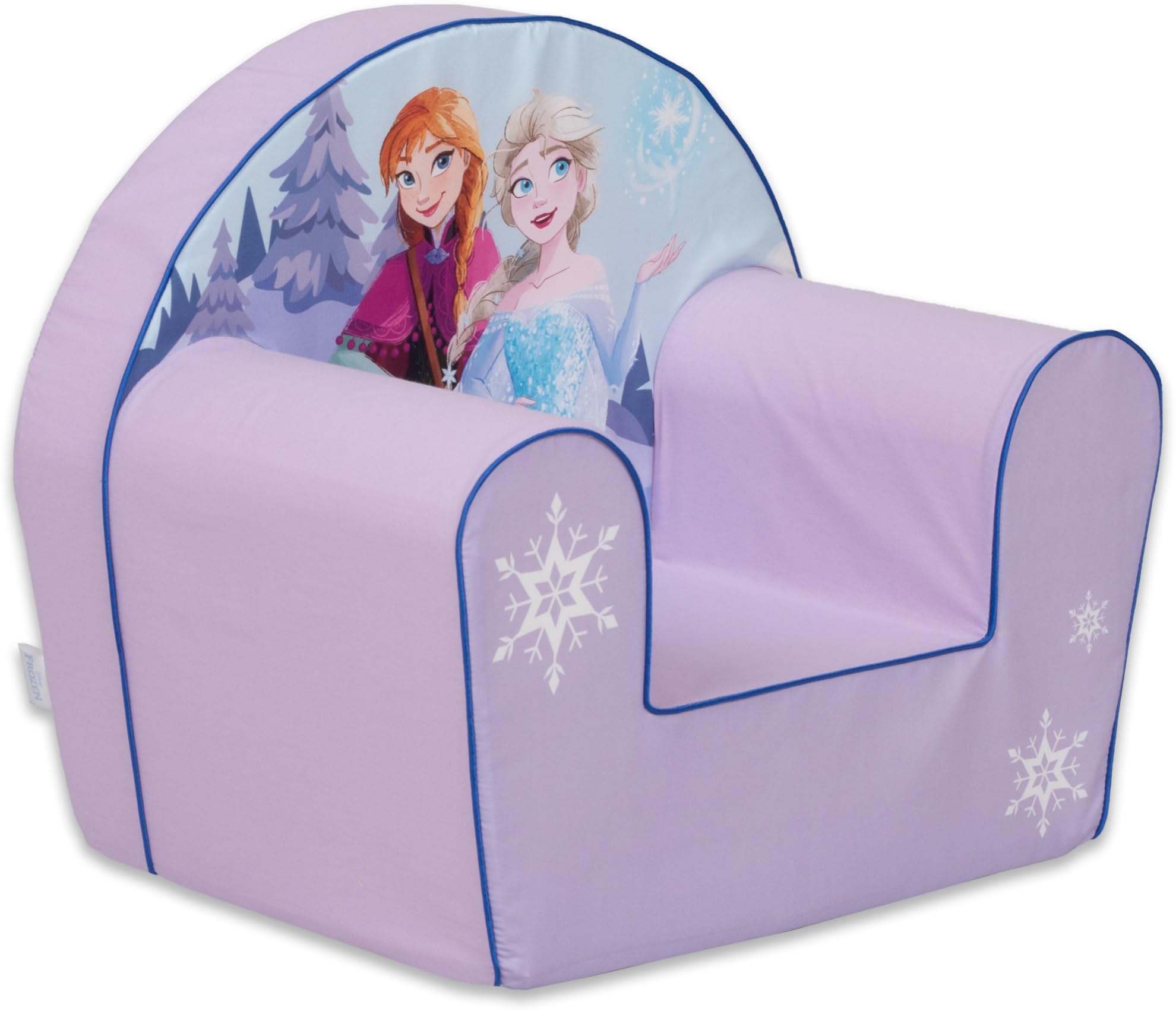 Disney Home La Reine des Neiges – Anna & Elsa, Petit Fauteuil Déhoussable et Lavable, Confort Douillet pour Chambre d’Enfant