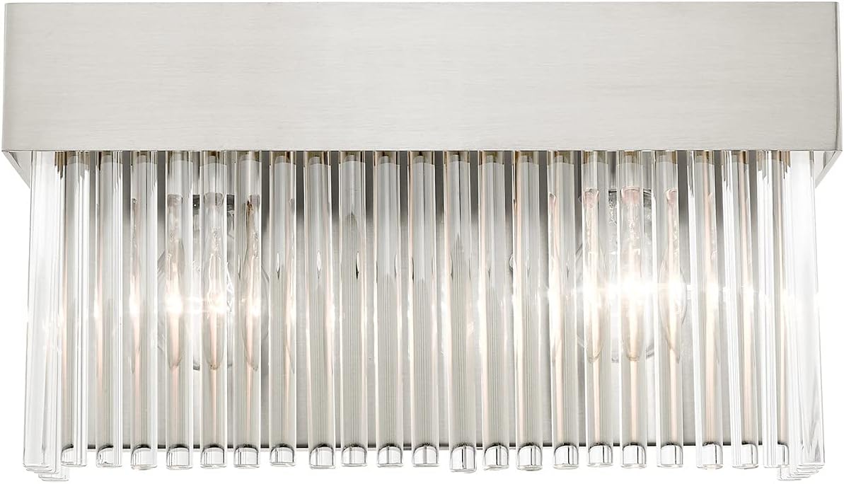 Livex Lighting 15712-91 2 Light Brushed Nickel Bath Vanity