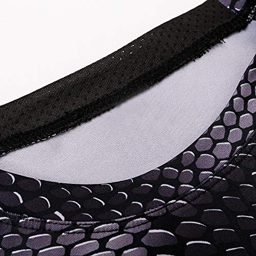 Ajcoflt Homens Esportes T-Shirt 3D Impressão O Pescoço de Manga Curta Quick Dry Strechy Bodycon Em E