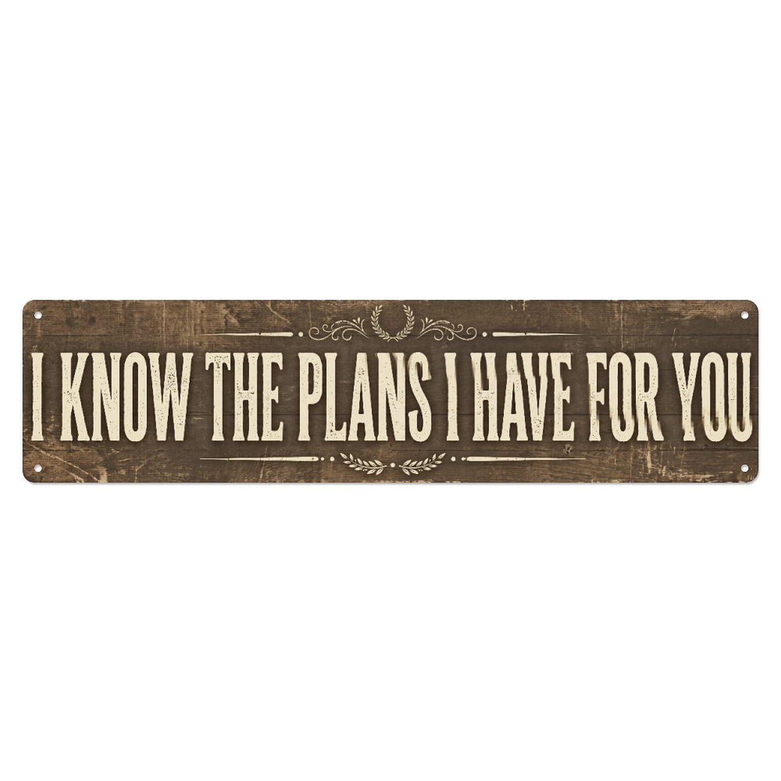 Fyrn Style Plans Prosper You Hopeful Positive Quote Metal Tin Sign