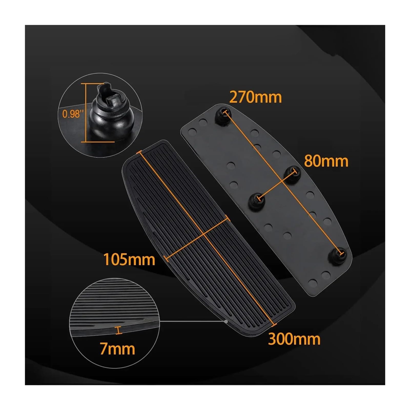 Fußrasten Für Davidson Touring Softail Street Glide Motorrad Gummi Fahrer Pad Vordere Fußstütze Fußraste Hinten Passagier Trittbrett Motorrad Foot Pedale