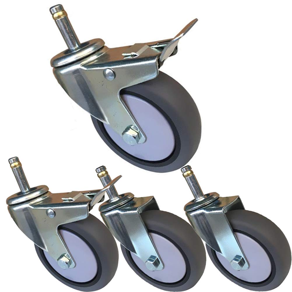 Zguouzantye Grey 4 Heavy Duty Caster Wheels For Furniture 100Mm
