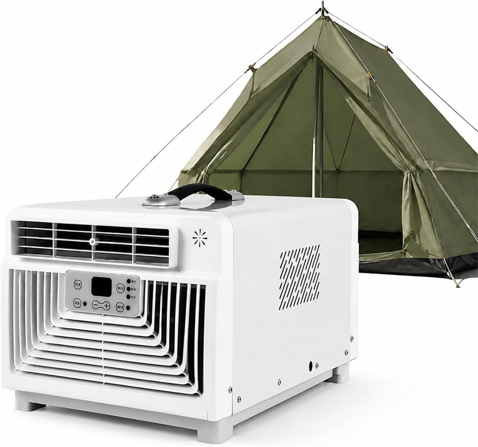 GYQSSD 3400 BTU Portable Air Conditioner, Quiet Camping AC Unit with Cool Dry Fan Modes, Remote Control, 12H Timer, for Tent, RV, Truck, Caravan & Bed
