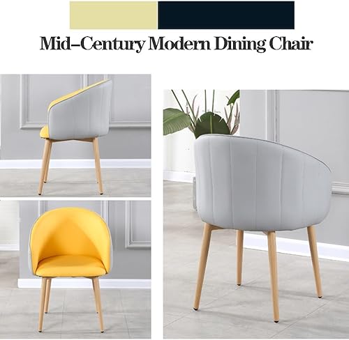 Miniatura 4 de WIGSELBL Sillas decorativas de comedor para sala de estar, sillas de cocina, sillas laterales tapizadas de piel sintética, sillas de escritorio con