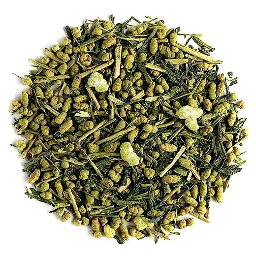 Genmaicha Biológico Arroz Tostado Té - Té Verde Genmai Cha Cultivado Japón - Té Con Maíz Y Arroz Integral Tostado