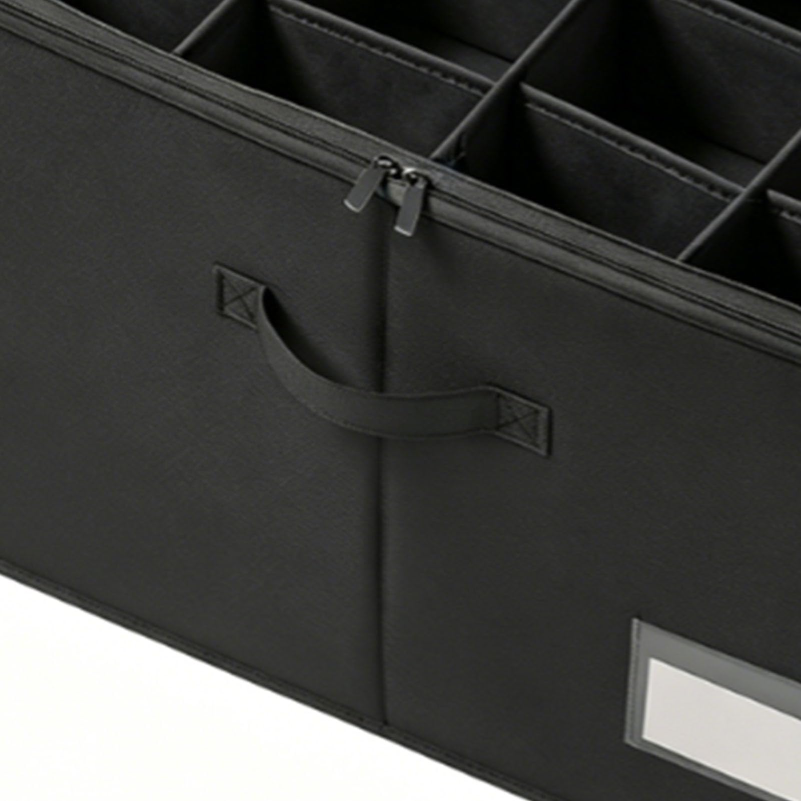 Organizer per Scarpe Scatola Impilabile in Tessuto Oxford Impermeabile e Antipolvere per 16 Paia di Scarpe, Ideale per Armadi e Ingressi (BLACK)