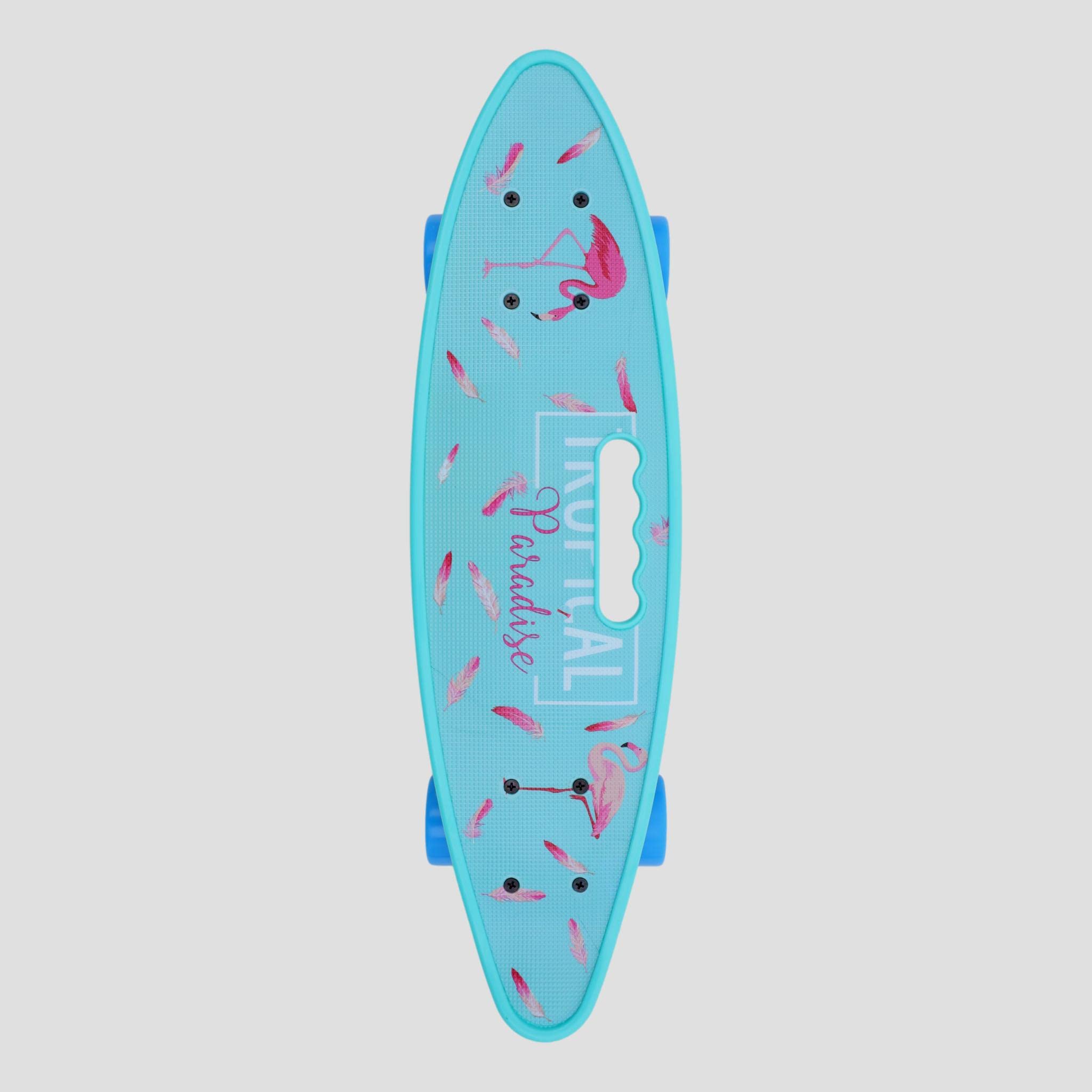 Cruiser Skate Tipo Penny 59 cm Tropical | Monopatín Urbano | Rodamientos ABEC-7 | Ruedas Poliuretano 78A | Ejes Aluminio 82 mm | Soporta 150 kg, theLongboarder