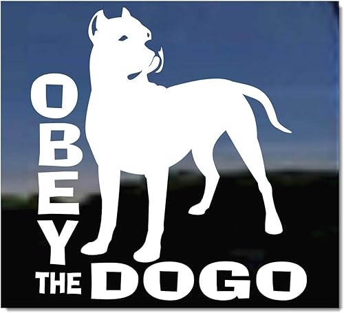 Obey The DOGO - Calcomanía de vinilo para ventana de perro argentino