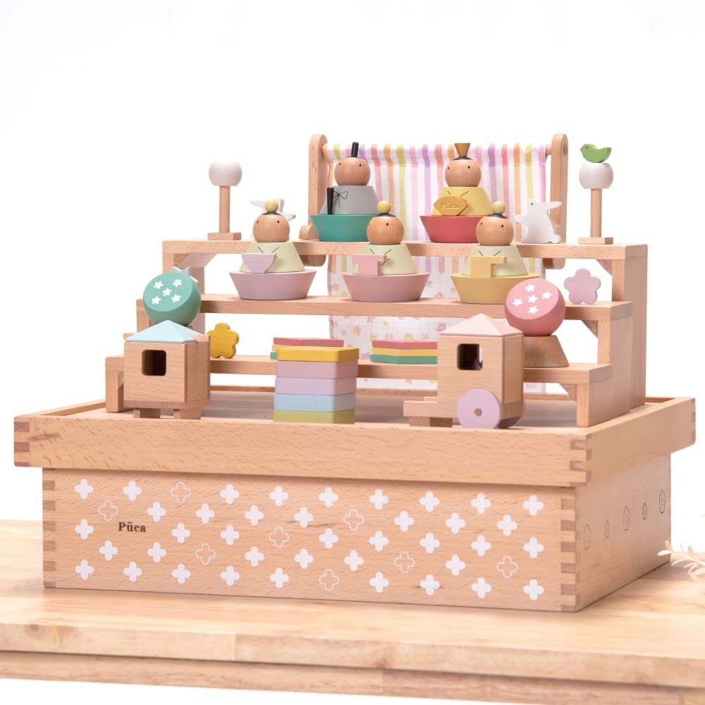 Amazon | プーカのひなにんぎょう 花箱 木製雛人形 コンパクト Amazon | プーカのひなにんぎょう 花箱 木製雛人形 コンパクト