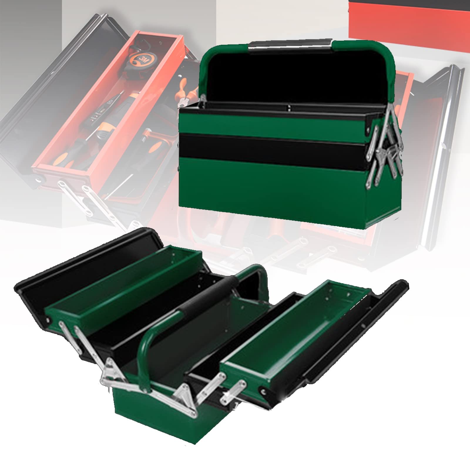 Buy BIWASimple Heavy Duty Metal Tool Storage Container, 3 Tier Toolbox