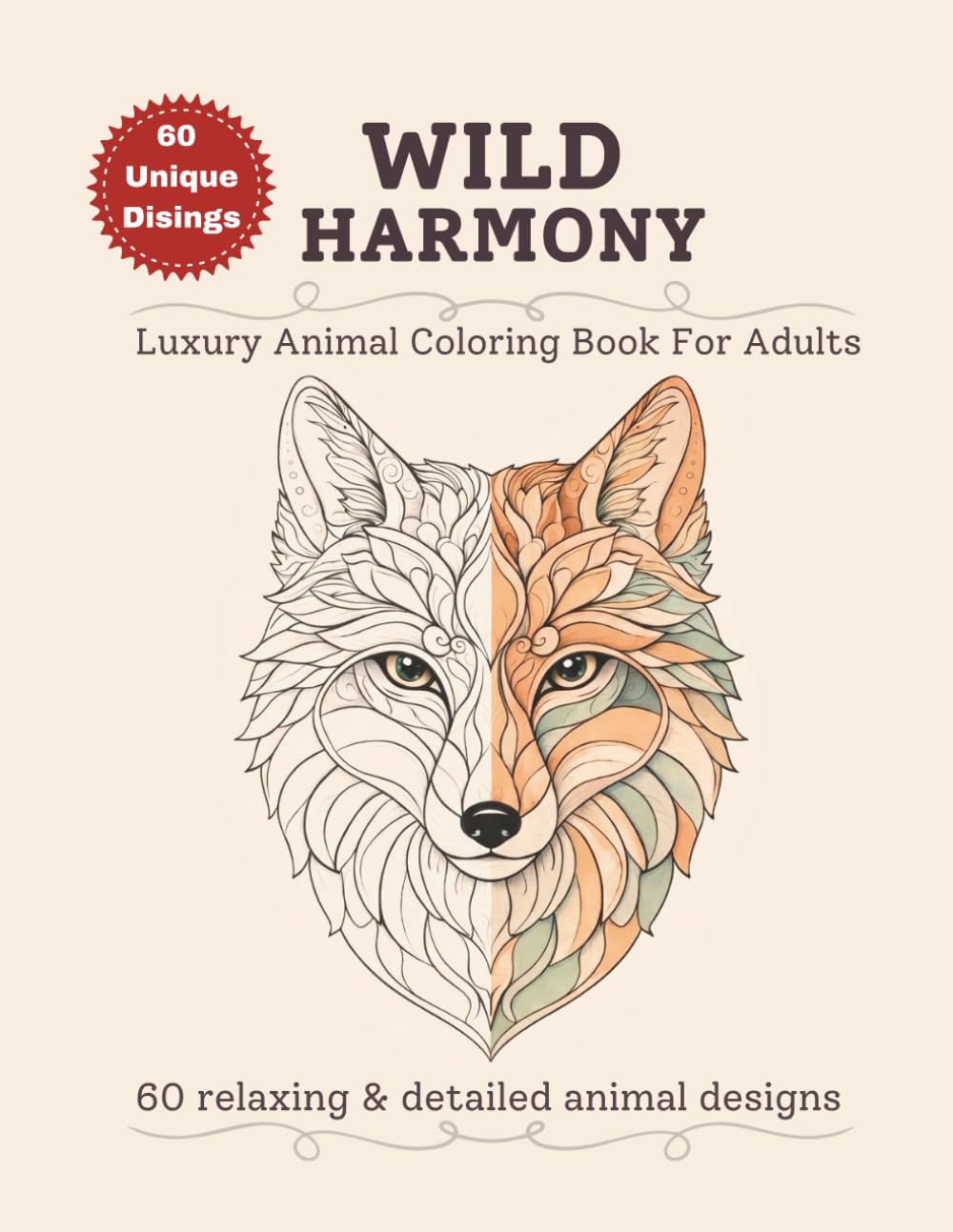 WILD HARMONY: Luxury Animal Coloring Book For Adults