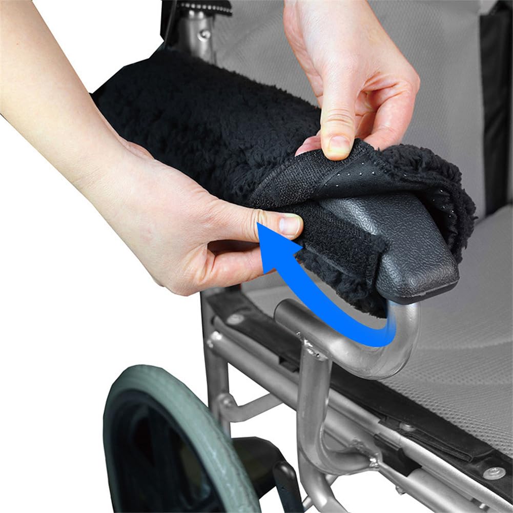 Joyzan Copri Bracciolo per Sedia a Rotelle, Copribraccioli Rimovibili con Supporto Morbido Braccio Protezione Elastica Scrivania Gomiti Braccioli Ballery Cuscini Ufficio 1 Paio 27x32cm / 10.6x12.6in