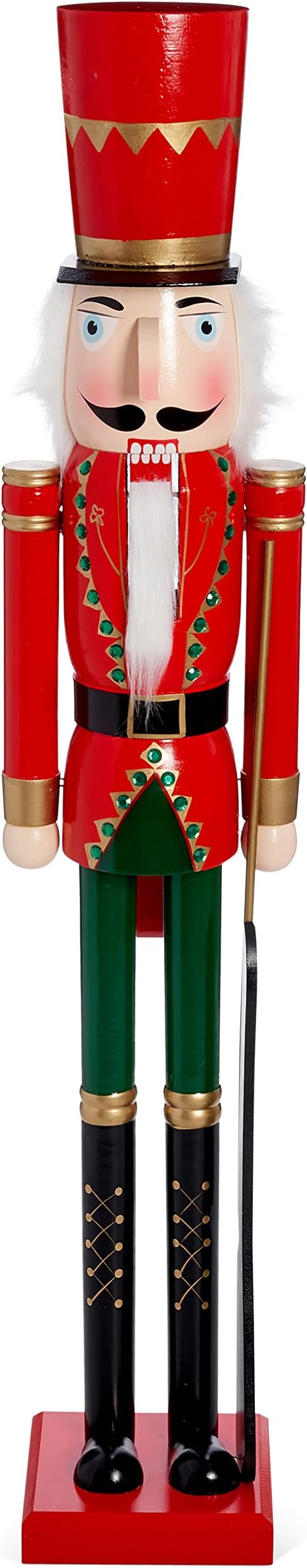 THE TWIDDLERS Large Giant Nutcracker Christmas Decor (Soldier) Life Size Nutcracker Wooden Figure, Xmas Ornaments, Cascanueces de Navidad Grandes