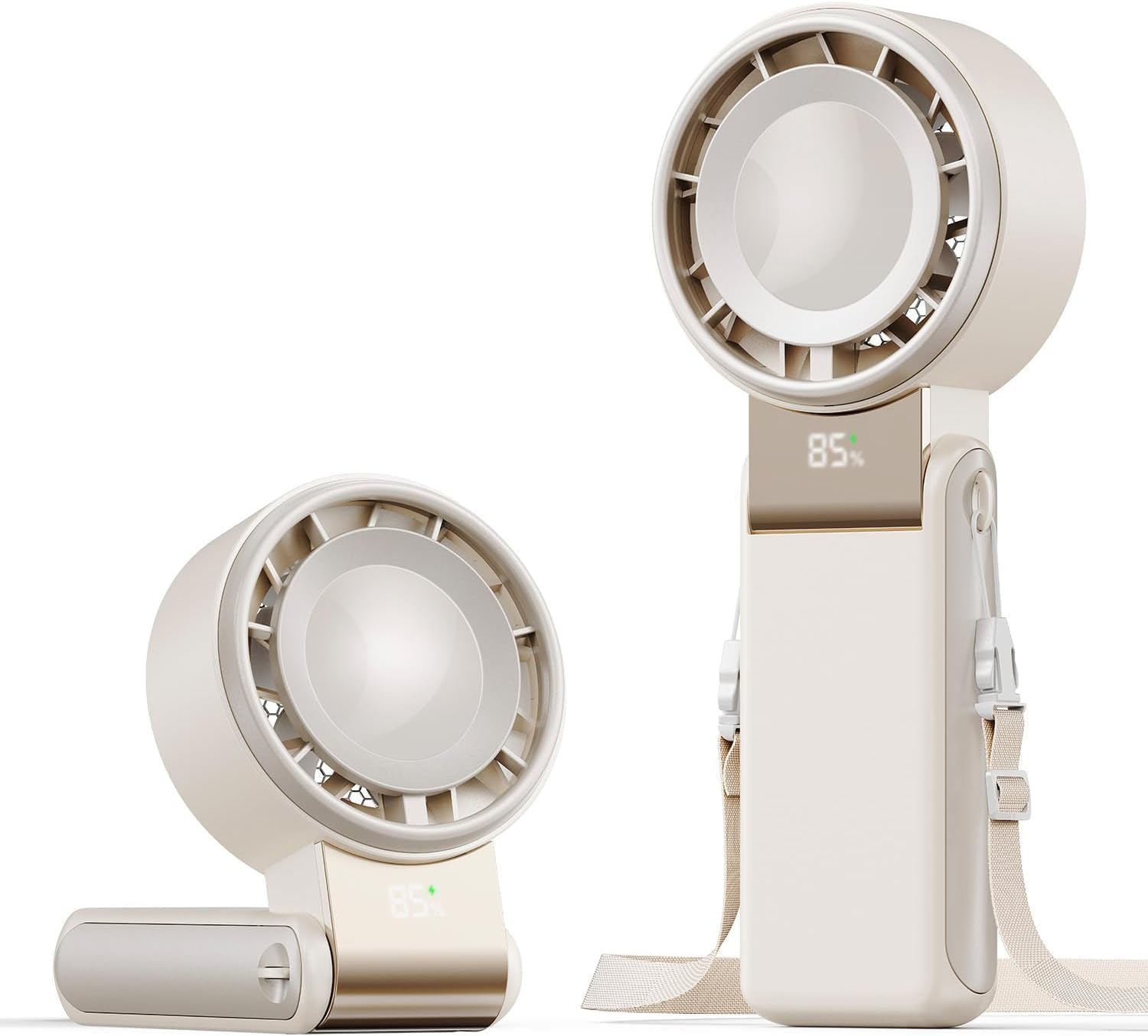 SWEETFULL Portable Handheld Turbo Fan,4000mAh USB Rechargeable,5 Speeds Mini Fan,20H Max