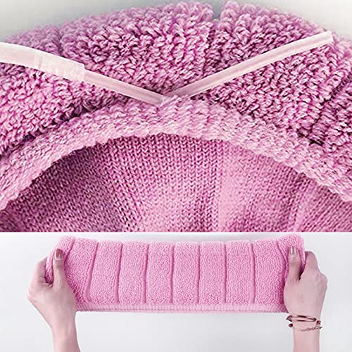 Hosh 2 Stücke Toilettensitzbezug, Badezimmer Waschbar Toilet Seat Cover, Toilettensitzbezug Warm, Universal-WC-Abdeckung passend für die meisten Haushalte (Blau, Pink) – Bild 6