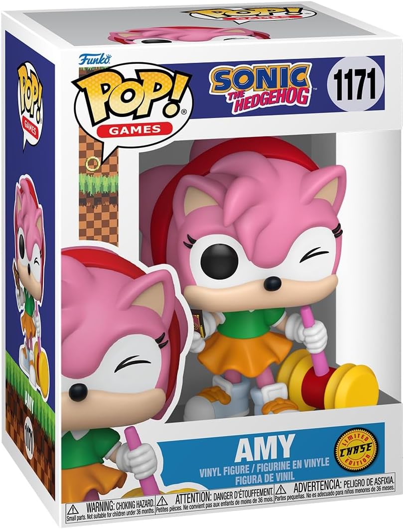 Funko Pop! Games: Sonic The Hedgehog - Amy - 1/6 Odds for Rare Chase Variant - Collectable Vinyl Figure - Gift Idea - Official Merchandise - Toys for Kids & Adults - Video Games Fans