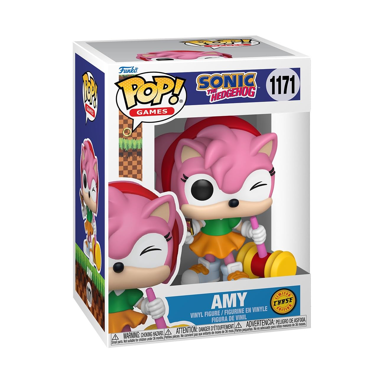 Funko Pop! Games: Sonic the Hedgehog, Amy Rose, 1/6 Odds for Rare Chase Variant, Collectable Vinyl Figure, Gift Idea - Image 3