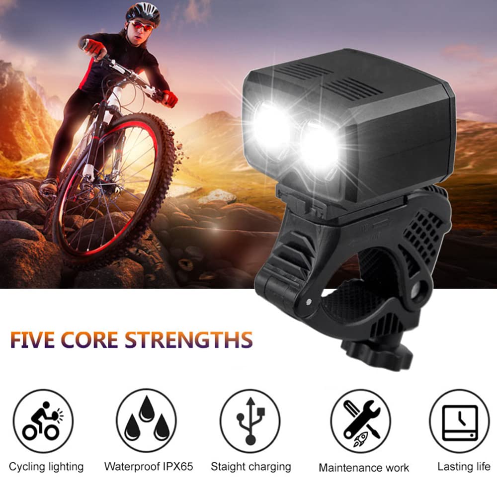 Faro Anteriore e Posteriore per Bicicletta, Ricaricabile Tramite USB, per MTB e Bici da Strada, con Batteria Integrata. Accessori per Ciclismo.