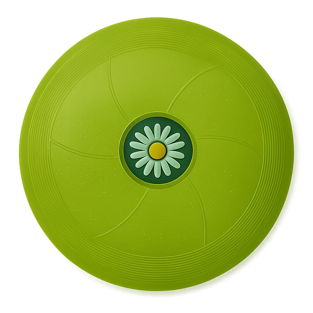 Frisbee vert clignotant Kowloon à haute visibilité pour le rapport canin