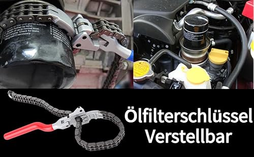 Ölfilter-Schraubenschlüssel-Kettenschlüssel 13.8in Langgriff Ergonomisches Auto-Autoreparaturwerkzeug