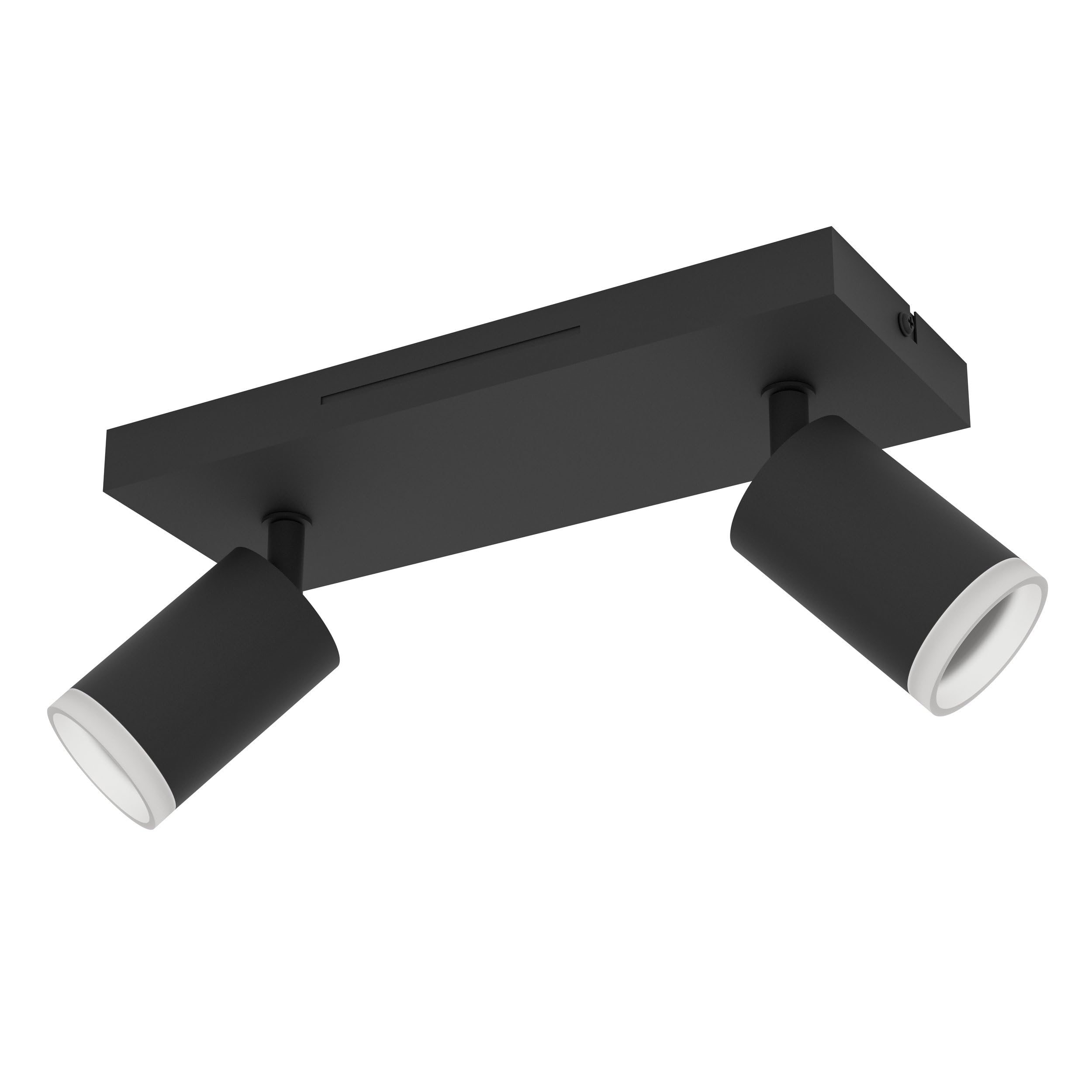 EGLO connect.z Smart-Home LED Deckenlampe Melitello-Z, Deckenstrahler | mit 2 Spots, ZigBee, Matter, App und Sprachsteuerung Alexa, warmweiß-kaltweiß, RGB, Deckenleuchte dimmbar, schwarz