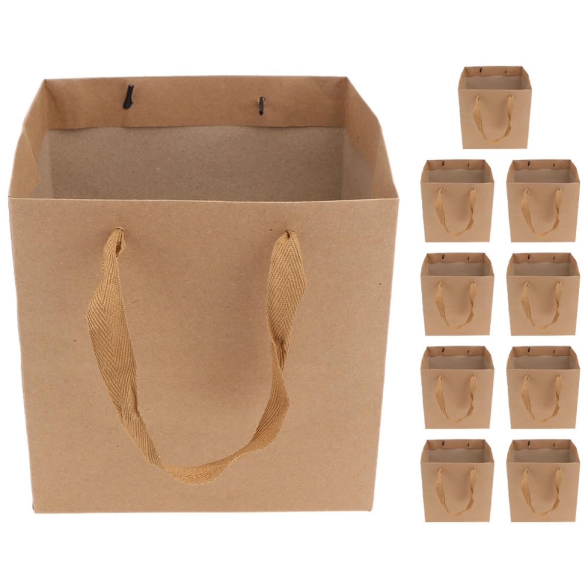 Paquet en papier kraft 25x25x25 cm recyclable pour emballage de bijoux et cadeaux