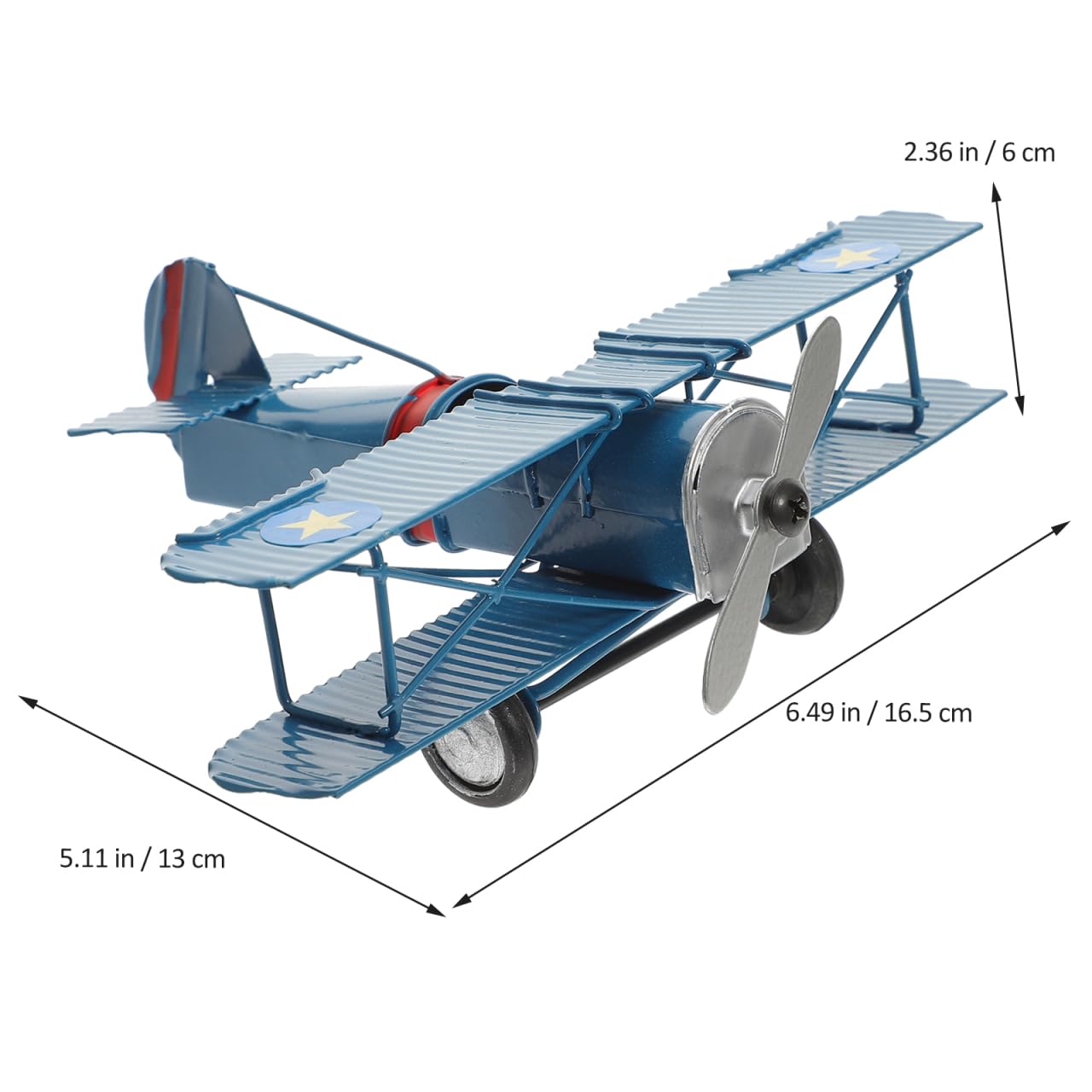 Modellino Di Aeroplani In Metallo Modello Di Aereo Retrò Aliante Biplano Modello Di Aeroplano Giocattolo Per Bambini Ornamento Scrivania Per Decorazioni Per La Camera